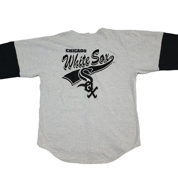 1992 Vintage MLB Chicago White Sox Baseball Light Grey T-Shirt - Picture 4 of 8